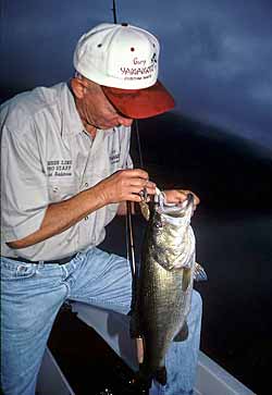 Night fishing for bass