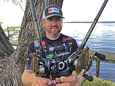 Matt Arey with jigs