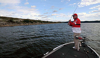 Mark Davis depends on a variety of line sizes and types for the bass fishing tactics he uses on the tournament trail.