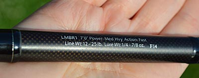 A rod’s action is seen in how it flexes under a load. Fast-action rods, for example, flex in the top one-third of their blank, bringing casting accuracy and hook-setting power. That makes them better for vertically fished single-hook lures such as jigs. Photo by Pete M. Anderson