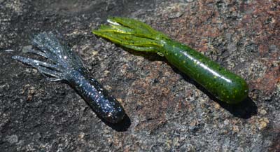 A 31/2- or 4-inch tube will catch bass all summer, from shallow rocks and vegetation to open-water flats. It can be Texas rigged and flipped into heavy cover, too. Photo by Pete M. Anderson