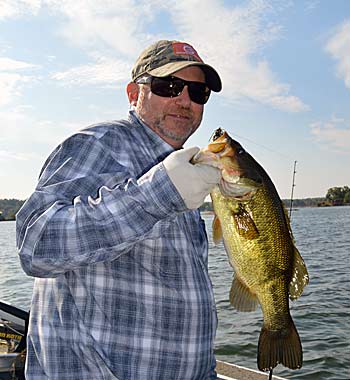 Bass willingly eat a variety of lures, from jigs to crankbaits, in October. But you’ll up your odds of catching bigger bass by fishing a walking topwater. Photo by Pete M. Anderson