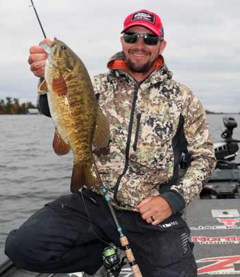 Choose the hook you tie into your drop-shot rig based on the situation. If Bassmaster Elite Series angler Jeff Gustafson is fishing small soft-plastic lures in open water, for example, he chooses a compact hook with a wide gap. Photo courtesy of Jeff Gustafson