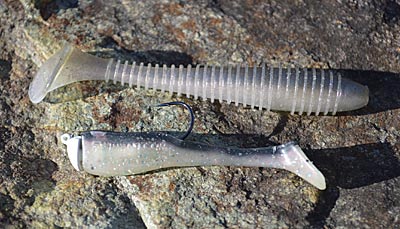 Swimbaits are a great choice when cold-water bass are feeding on baitfish. Keep it in their strike zone by adjusting your retrieve speed — faster for shallower water and slower for deeper water. Photo by Pete M. Anderson