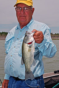 Burt Harris with a typical Nebraska largemouth.