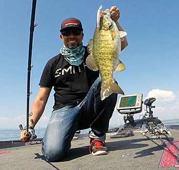 Nick Cousvis keeps a variety of baits tied on to best trigger finicky smallmouth.