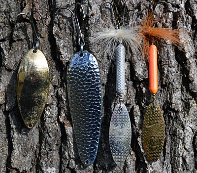 Mostly used for salmon, trout and northern pike fishing, spoons and inline spinners deserve a spot in every bass anglers’ tackle box. Heavy in weight and compact in size, they are easy to cast and give pressured bass a different look, especially when they are eating baitfish. Photo by Pete M. Anderson