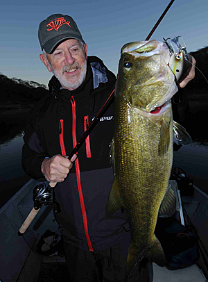 Bruce Holt of G Loomis has caught more than 15 double-digit bass at El Salto Lake during the 16 years he has fished there.