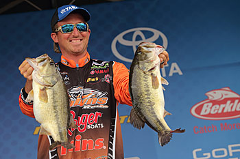 Bassmaster Elite Series Angler Paul Mueller spends more time looking at his electronics than fishing while preparing for a tournament, especially if it is on an unfamiliar lake or river. Photo courtesy of B.A.S.S.