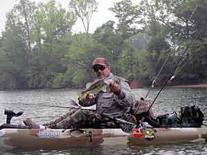 Kayak bass fishing