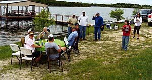 Do like this enterprising bass club does. Bring a group, harvest fish and end with a fish fry.