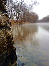 Shallow river smallmouth