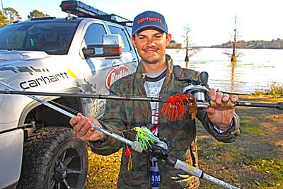 The bait I’ve got tied on in this photo is the exact bait I caught that insane bag on.