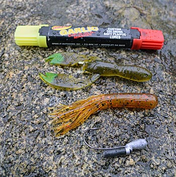 Smallmouth bass are inquisitive by nature. Sometimes adding a rattle to a tube or a touch of chartreuse to a soft-plastic lure creates the push they need to strike. Photo by Pete M. Anderson