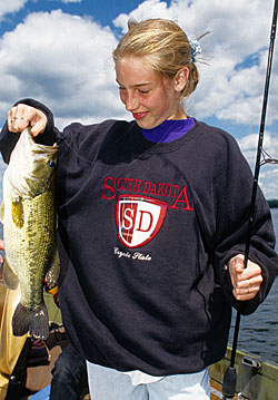 Good-sized bass will inhale some pretty small lures for whatever reason.