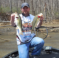 Pete Anderson with a couple of pre-spawn chunks