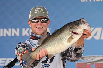 Bassmaster Elite Series angler Patrick Walters won the 2020 Toyota Bassmaster Texas Fest on Lake Fork. While he needed a few uncontrollable events to fall his way, the victory was cemented by establishing a productive pattern. Photo courtesy of B.A.S.S. / Seigo Saito