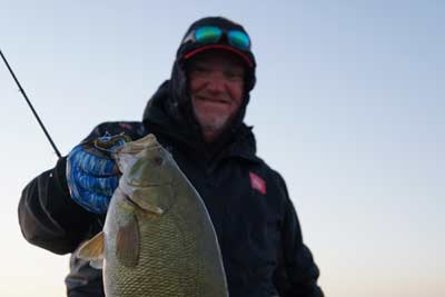 While the fishing can be tricky, bass will still bite during a cold front.