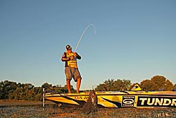 Catching bass in heavy vegetation