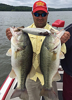 Tennessee fishing and hunting guide Ben Parker has made a large splash with the giant flutter spoon he helped design. Photo courtesy of Ben Parker