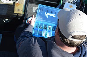 Minimal effort can save time. Write the sizes of weights and jig heads on the lid of their assigned tackle boxes, for example, so you are not wasting time fumbling with bags to read the labels. Photo by Rich Perrott