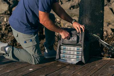 Whether hiking to your favorite bank-fishing spot or loading into a different boat each tournament day as a co-angler, AFTCO’s Tackle Backpack ensures you have everything you need. Its combination of utility boxes and compartments keeps it all organized—photo courtesy of AFTCO.