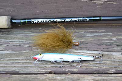 Long spinning rods with a moderate action protect light line. This 7-foot 6-inch rod may seem like a buggy whip, but it will corral the biggest smallmouth with the lightest line. Use it for fishing lightweight lures, including balsa minnows and marabou jigs. Photo by Pete M. Anderson