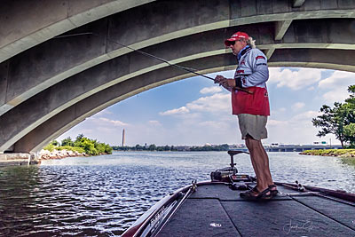 While tides change the water level, they also create current. When it flows fast, Potomac River guide Steve Chaconas said bass seek shelter in predictable locations and feed aggressively. Photo courtesy of Steve Chaconas