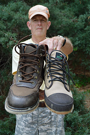 Pay attention to the weight of your wading boot. Western North Carolina angler Don Funderud said you can feel the bottom better with lighter ones, helping you avoid tripping hazards. Photo by Pete M. Anderson