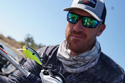 A flat-sided crankbait is one of Wheeler's favorite baits in the spring and fall.