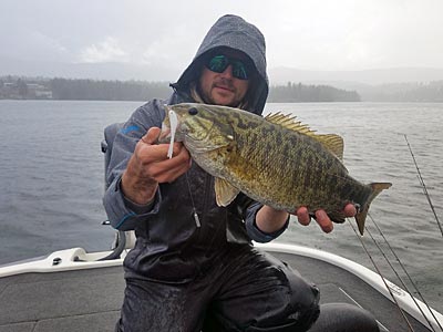 Plenty of big bass can be caught from the back deck of the boat if you are prepared.