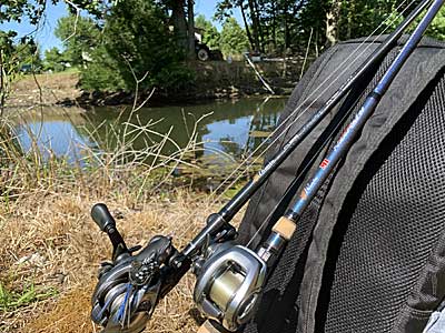 A backpack full of proven lures, extra line, and tools like pliers and line cutters is all you need. Add two versatile rods, and you are ready for shore fishing.