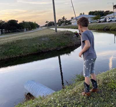 Some small canals are small enough to cast across but hold big bass.