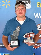 Boater Brad Porter won the bass fishing tournament on Rend Lake