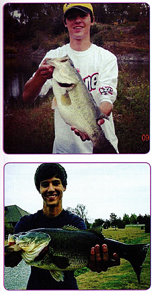 Top: As a teenager, one of my first big bass. Bottom: Late teens, I was getting the hang of catching big fish.