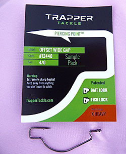 The box bend in the Trapper Hook eliminates the pivot point, which translates to fewer fish getting off the hook.