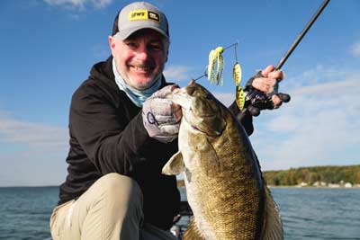 The smallmouth bass is a perfect species for burning a spinnerbait because of their willingness to chase and fondness of brightly colored lures.