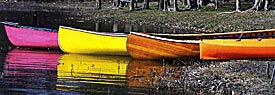 Fishing from canoes