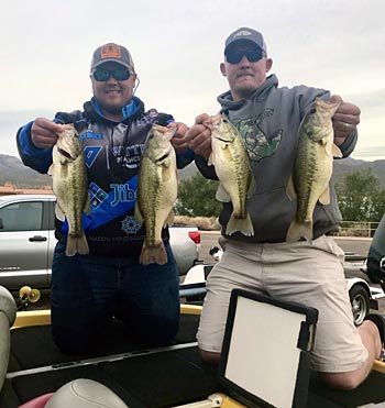 Levi Wittrock (left) and his partner at a college tournament.