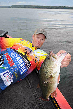 Texas pro Keith Combs relies on a crankbait to bang into isolated cover when he is fishing in drought situations.