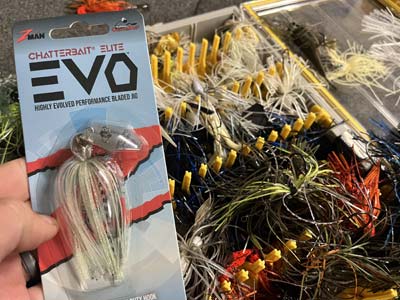 The new ChatterBait EVO works well and costs much less than most other vibrating jigs.