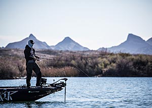 Bassmaster Elite Series angler Josh Bertrand invests a lot of time in selecting the best line for the conditions. Not only does it need to land bass, it also has to allow his lure to work properly.