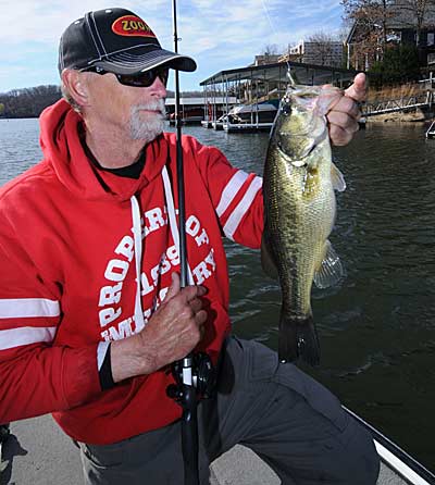 Harold Stark catches bass of all sizes with his trusty flipping tube. 