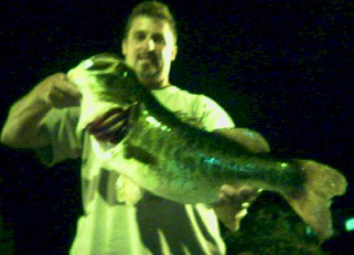 Big bass caught on a jig.