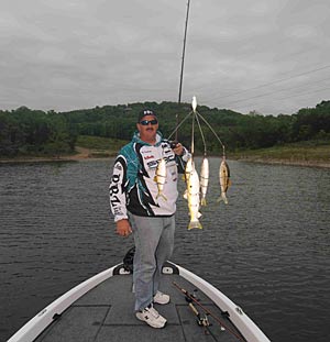 Bill Siemantel even uses hard plastic jointed swimbaits on his Alabama rigs.