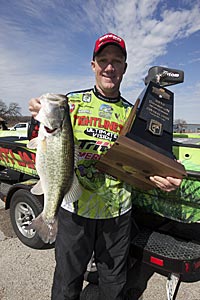 Brent Chapman won the Bassmaster Central Open bass fishing tournament after a fish-off with Josh Bertrand.