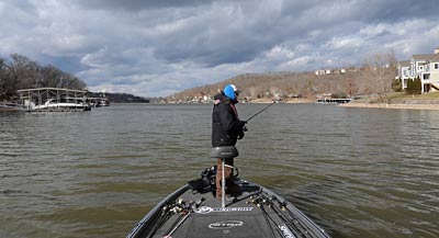 Guide Jack Uxa relies on the Ned Rig to help his clients catch finicky bass in any weather conditions.