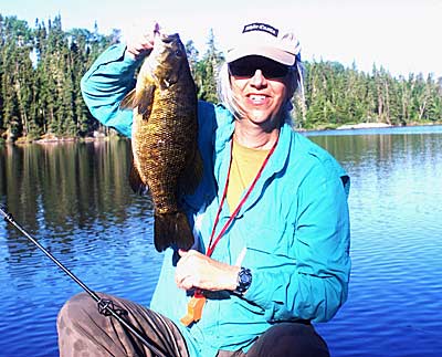 Smallmouth canoe fishing