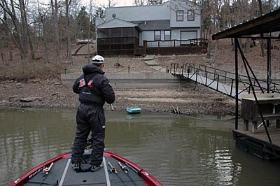 Boat docks are favorite hideouts for spawning bass at Lake of the Ozarks.