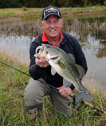 Scott Pauley catches quality pond bass on a variety of lures throughout the fall. 